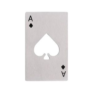 Ace of Spades Stainless Steel Credit Card Size Bottle Opener for Wallet